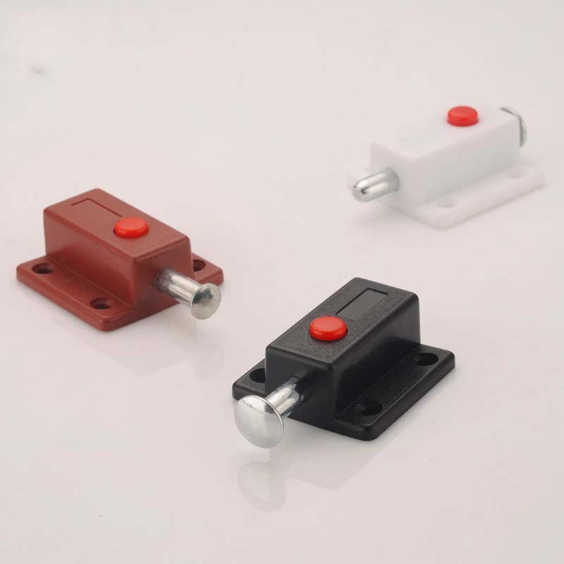 4Pcs/set Exposed spring latch Door Bolts Latch Lock For Door Window Cabinet Box Automatic button wooden furniture ha
